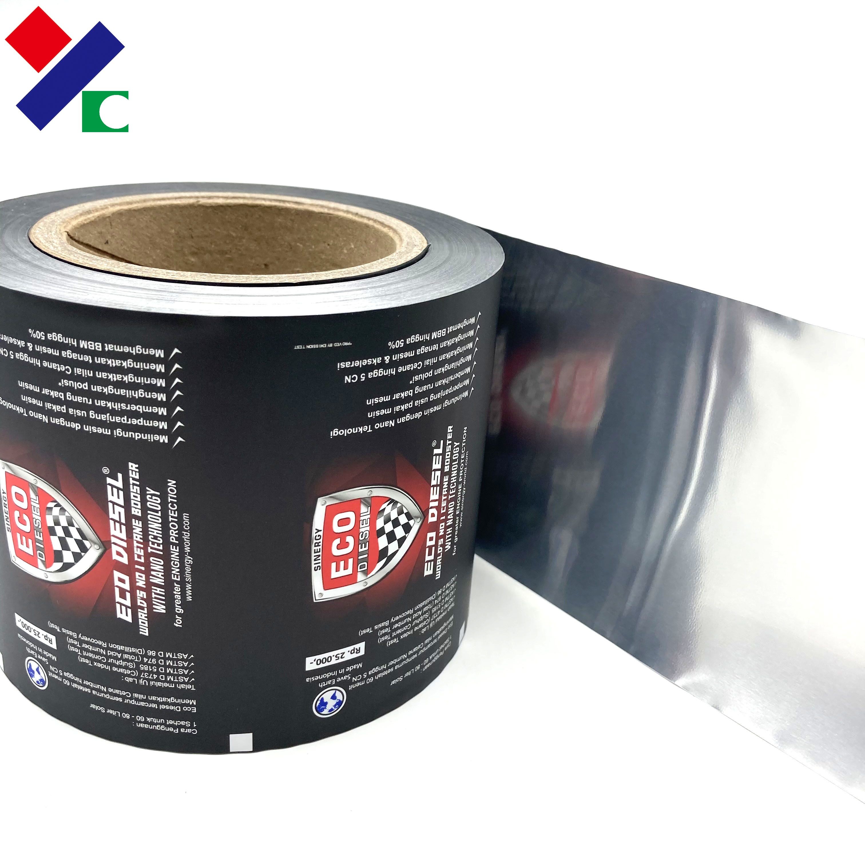 ODM Food Packaging Film Roll Gravure Printing Matte Finish Engine Oil Protective