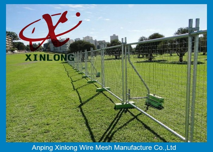 Security Temporary Fencing Panels Welded Wire Mesh Fence Metal Base Temporary Site