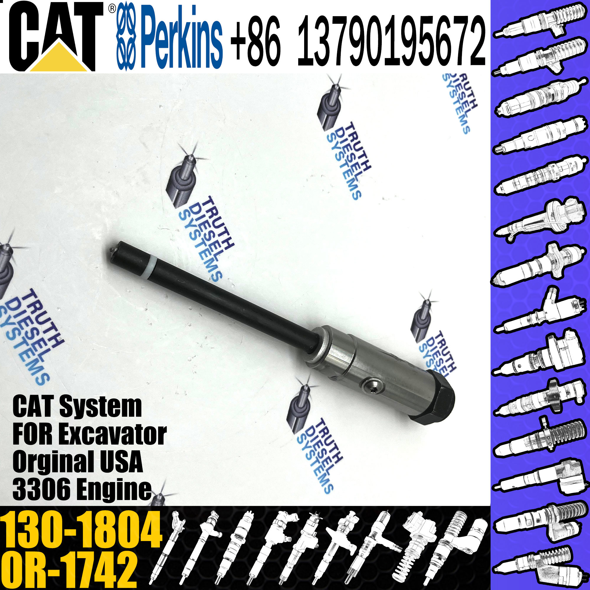 3412 3412C Diesel Engine Injector CA1301804 130-1804 1301804 0R-8787 7W7033