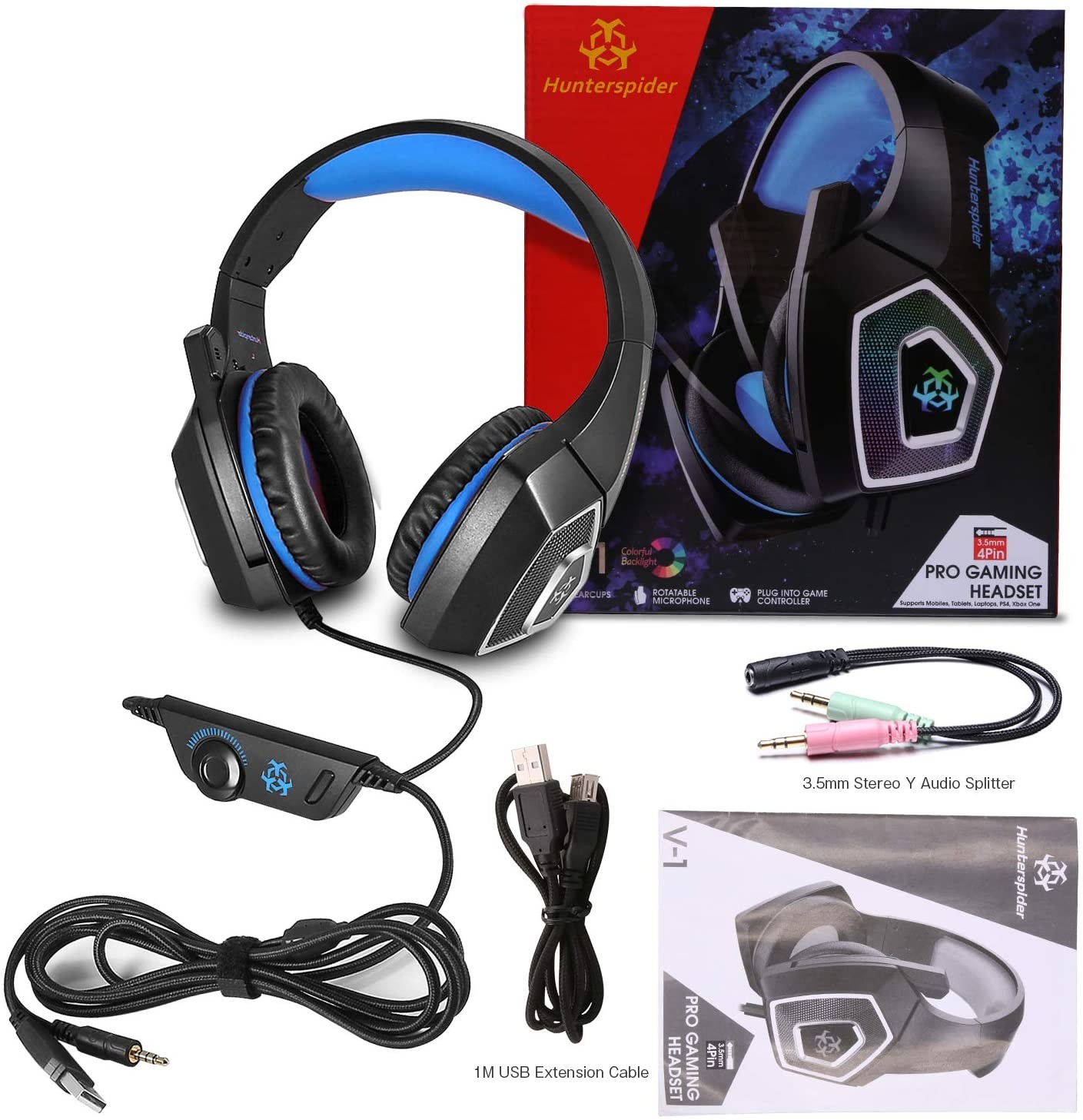 Hunterspider V1 100mA 32ohm Over Ear Gaming Headset