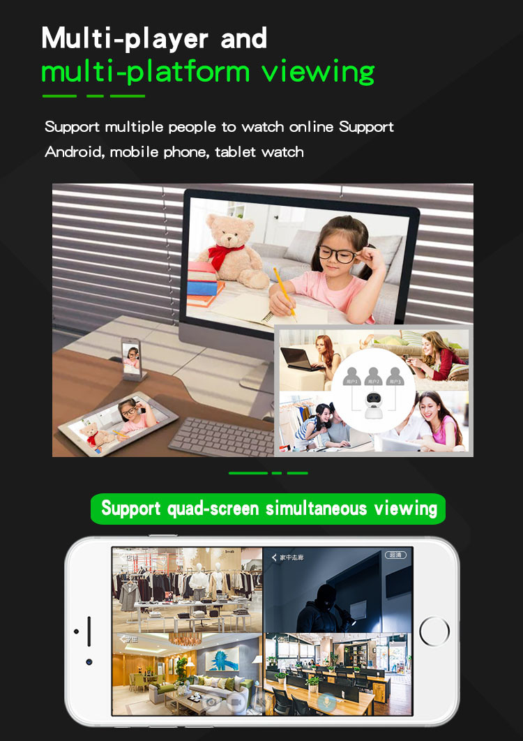 Binocular PTZ Surveillance Camera Two Way Voice Intercom 1080P PTZ WIFI IP Camera