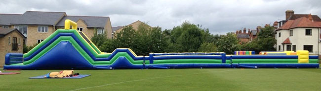 Biggest 135ft x 20ft Assualt Inflatable Obstacle Course For Big Event Or Rental Business
