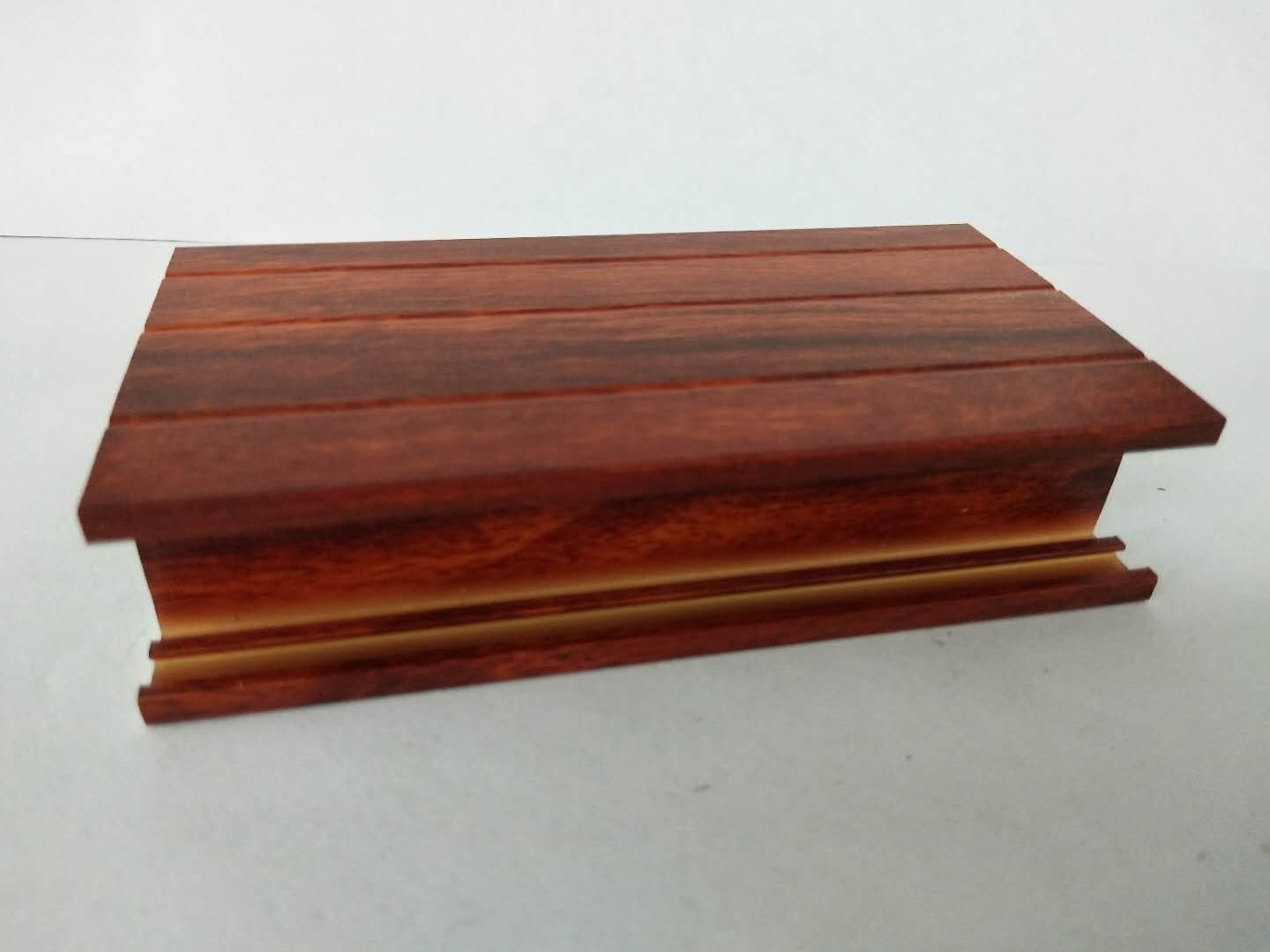 Smooth Surface Wood Finish Aluminium Profiles Aesthetic Coordination