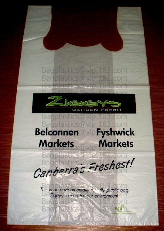 Large Plastic Grocery T-Shirt Bags - Plain White,Thank You Grocery Shopping Bags Biodegradable Reusable Recyclable Pack