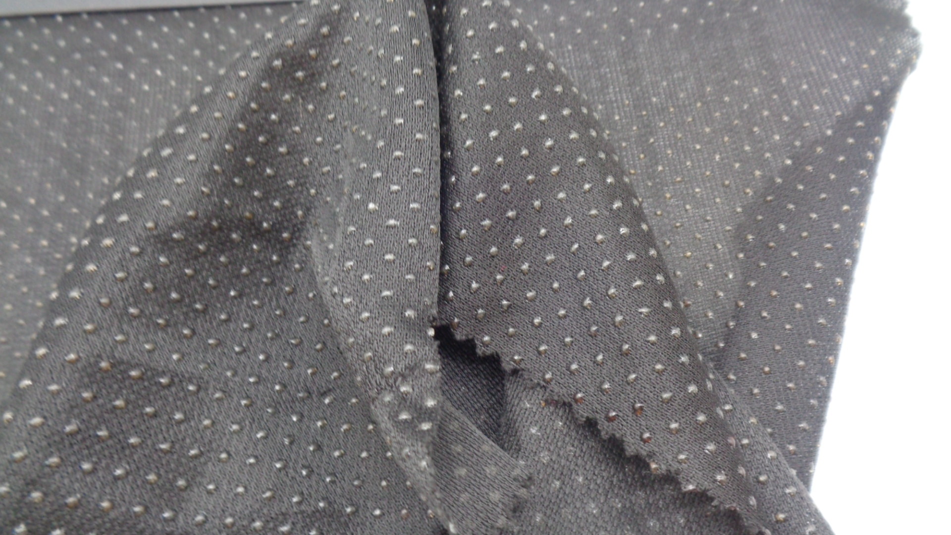 Breathable 100% Polyester Plain Dot Bonded Garment Fabric 30dx30d