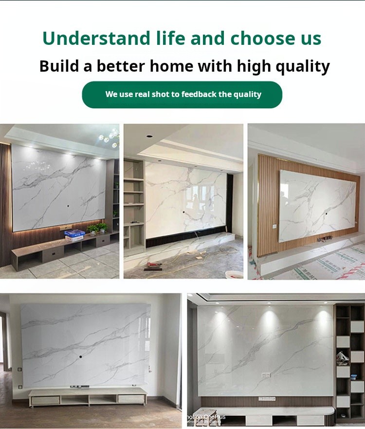 UV Board PVC Laminate Sheet 1220*2440mm Interior Decoration Marble Wall Covering Panel