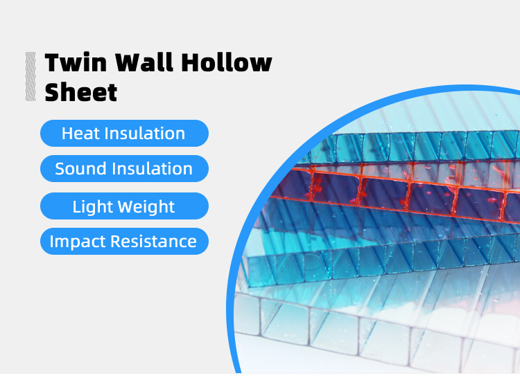 2mm 4mm 6mm 8mm 10mm 12mm 14mm 16mm Cellular Polycarbonate Hollow Sheet