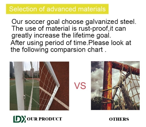 Nylon Aluminum Soccer Goal Net Soft Net Steel Football Goals