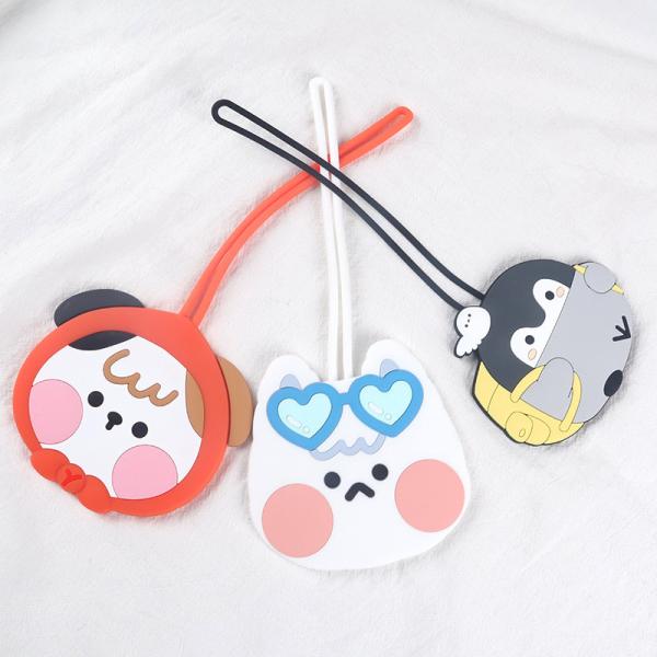 Cartoon Animal Design Silicone Luggage Tags Customized Travel ID Labels Name