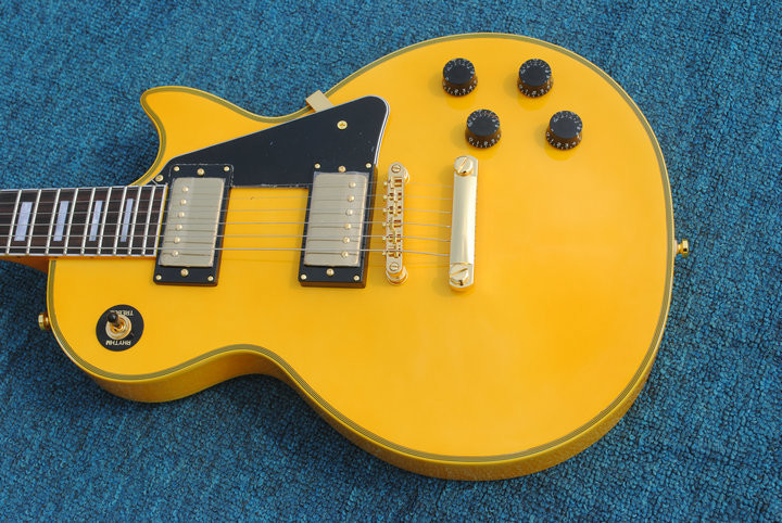 Dark yellow LP Custom Electric Guitar, lp guitar direct from factory All color are Available, Some countries Free Shippi