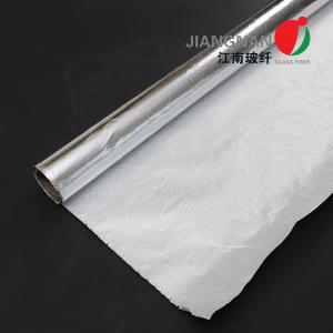 China Insulated Aluminium Coated Cloth Laminated Roll Fireproof Fiberglass Fabric on sale
