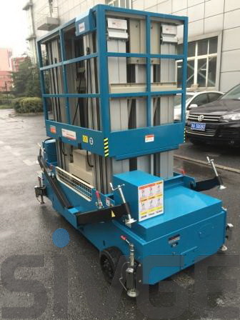 Motor Driven Aluminum Work Platform 16m Multi Mast For One Man 160 kg Load Capacity