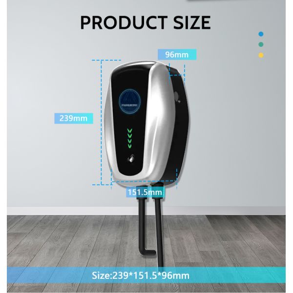 Volkswagen ID 4 EV Charger 7kw LCD Screen Single Phase Type 2 with Insulation Detection
