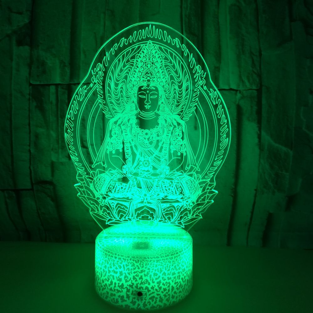 OEM picture 3D creative small table lamp Buddha statue LED decoration personalized custom gift table lamp night light
