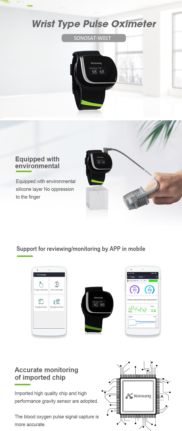 Watch Type Smart Blood Pressure Wifi SpO2 Wrist Pulse Oximeter App