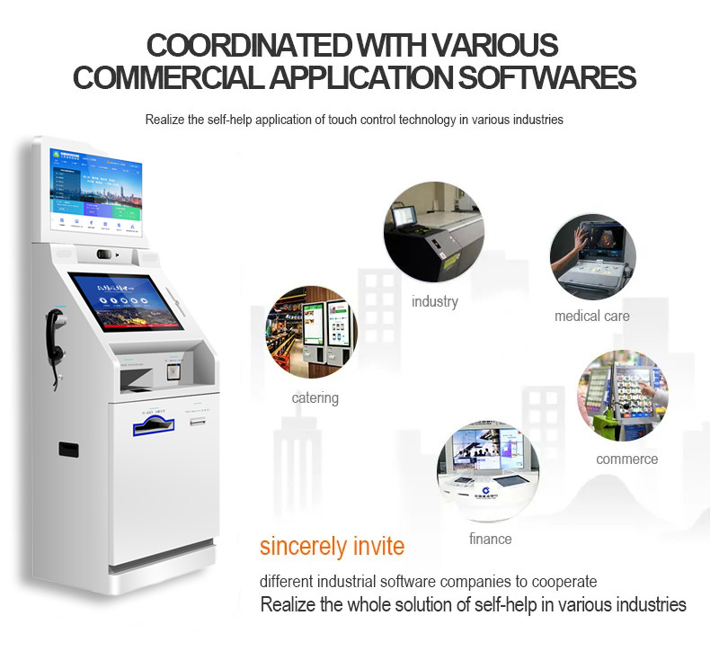 OEM ODM Touch Screen Document Scanning Printing a4 Self Service Print Terminal Kiosk