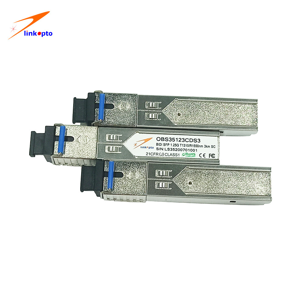 TX1490/RX1550nm WDM Bidi Sfp Transceiver , Up To 160km Bidirectional Fiber Optic Transceiver