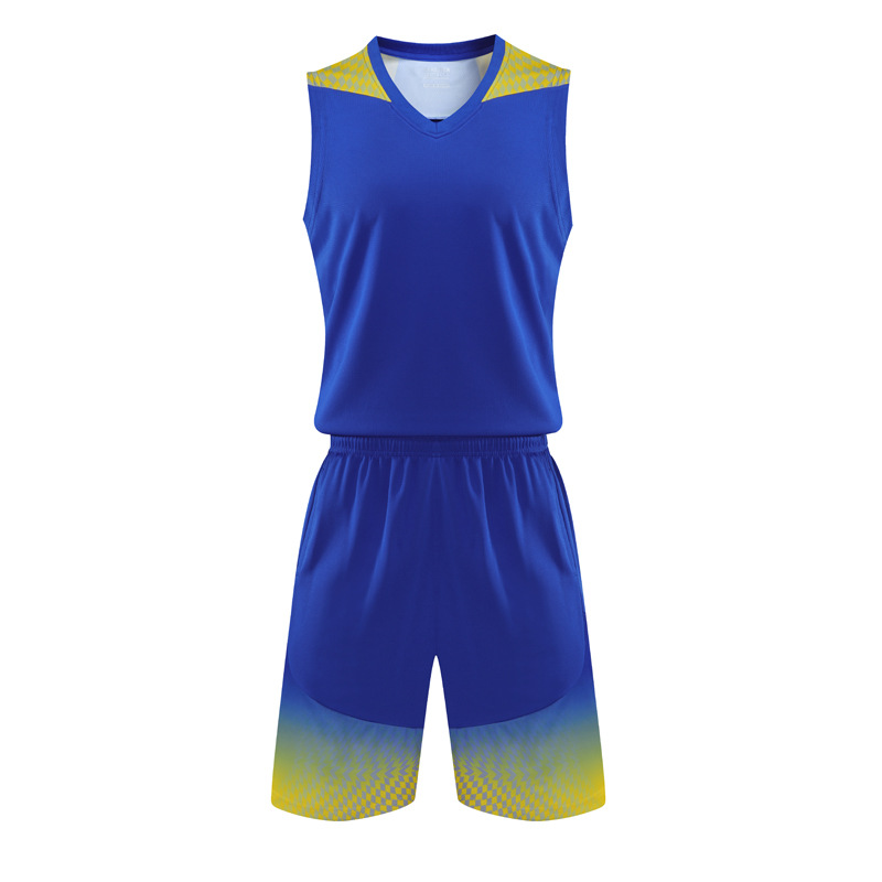 Men Custom Sublimated printing cutting yellow Basketball Uniform of men accept the logo added