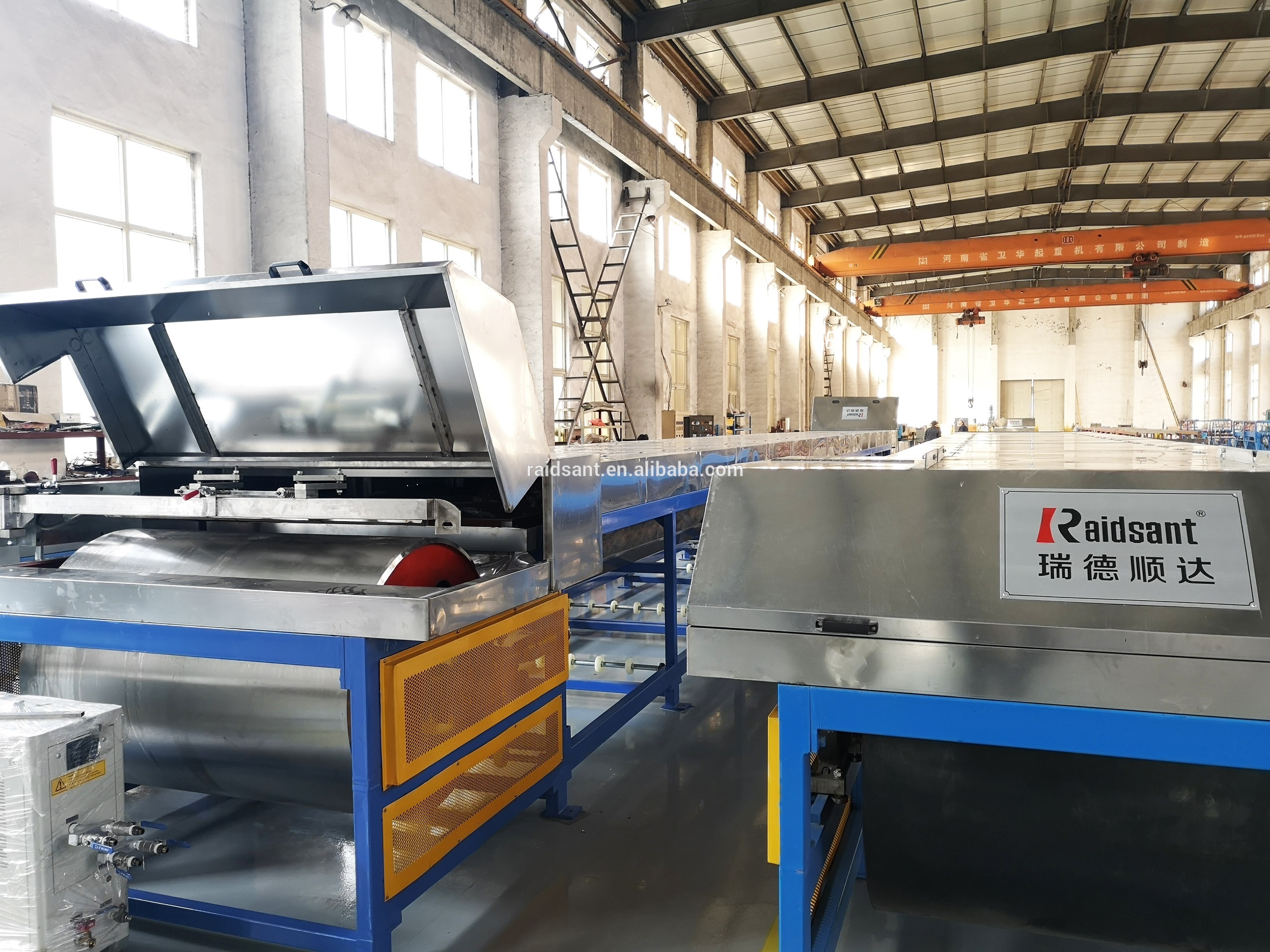 PE polymer wax granulator cooled by steel belt and cooling water