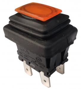 Buy cheap Push Button Electrical Switch, PA66/PC Housing, Orange LED, Waterproof, LC83-3 product