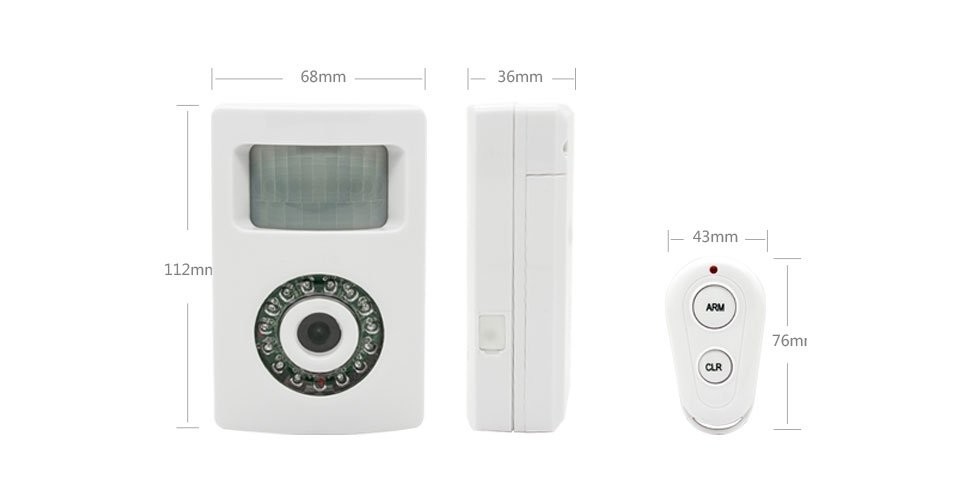 Smart Wireless PIR Motion Sensor Video Recorder with F1.6 aperture CX801