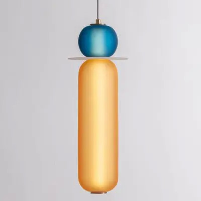 Scandinavian glass pendant lights Minimal colorful lampshade bedside lamp(WH-AP-582)