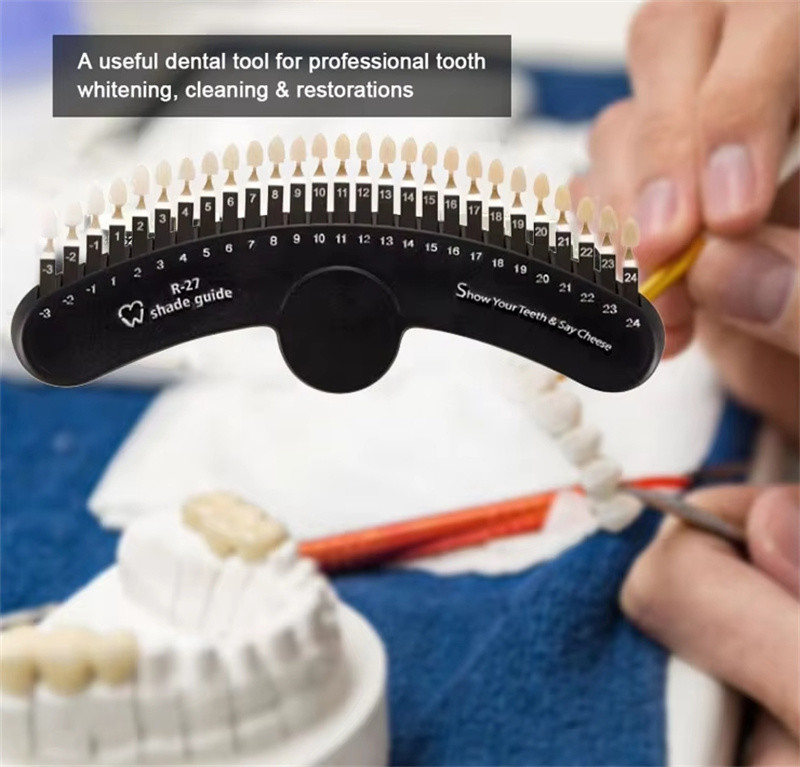 3D Shade Guide 27 Colors Comparator Tooth Bleaching Shade Chart Board