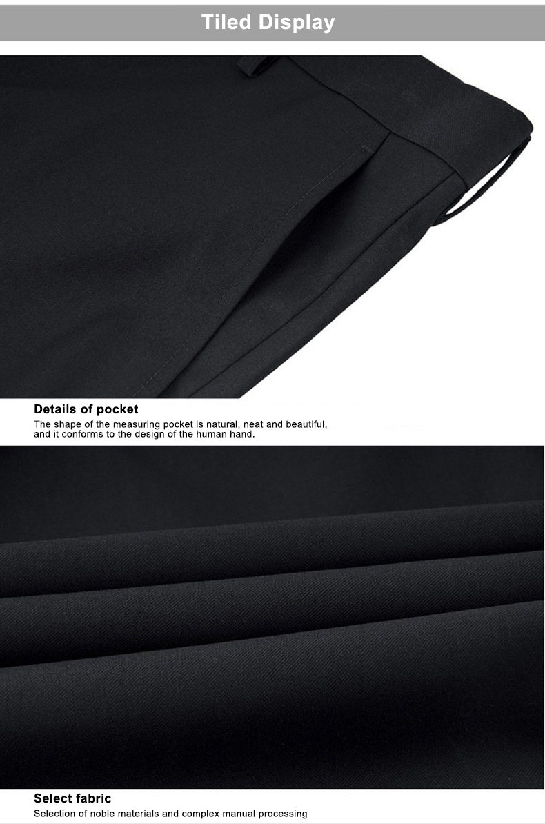 Men's Slim Fit Stripe Business Formal Pants Cotton/Polyester Plain Dyed Office Trousers