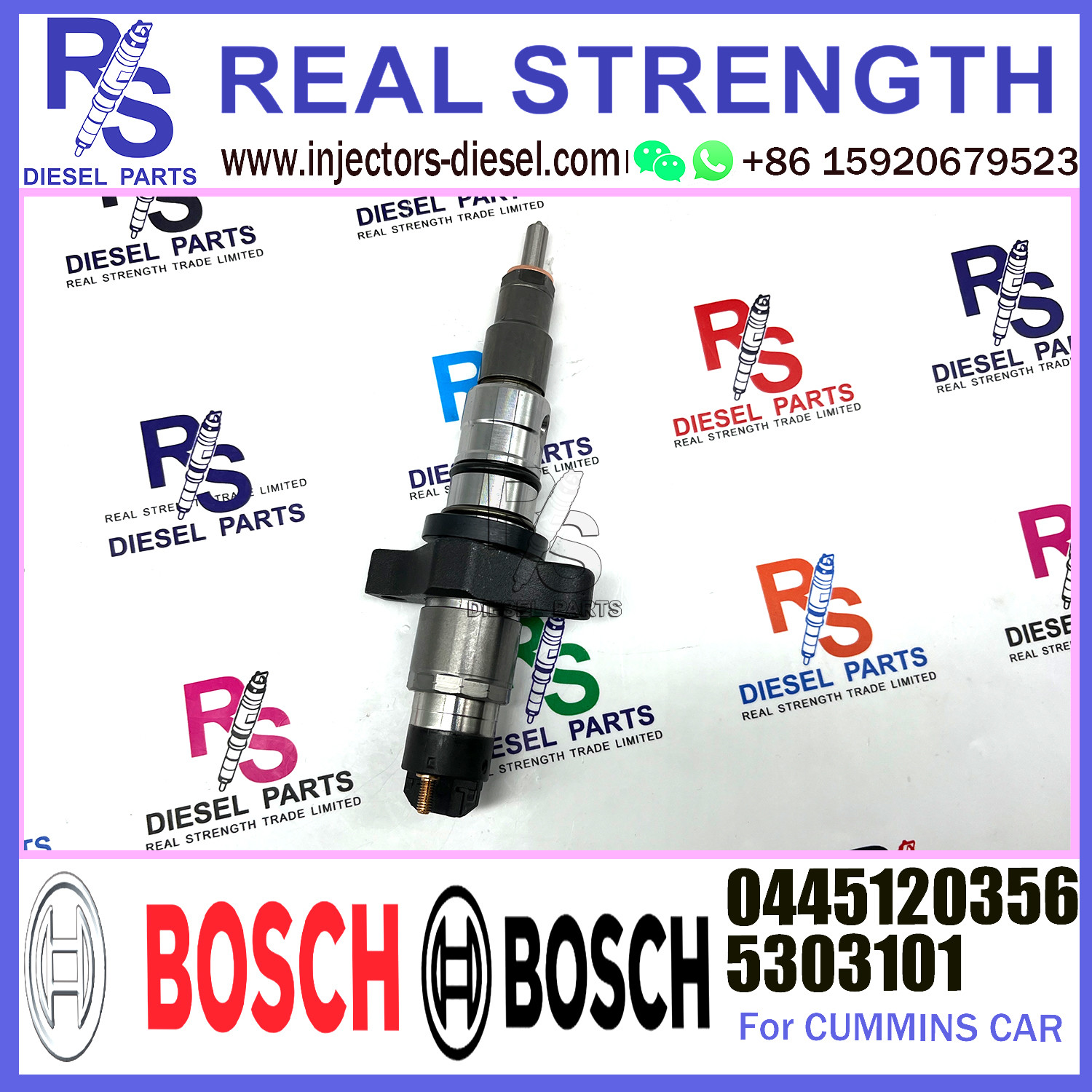5303101 0445120356 BOSCH Diesel Injector For Cummins Engine QSC8.3 QSB6.7