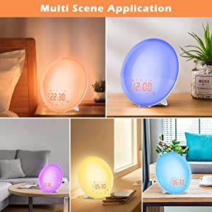 Amazon Alex Google Assistant Home Sunrise Alarm Clock / Sun Lamp Alarm Clock