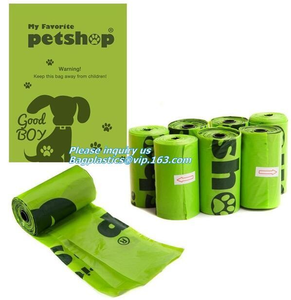 Doggy Poo Bags Compostable Doggie Dog Poop Bags Custom Printed, Disposable Compostable Doggie Biodegradable Pet Dog Wast