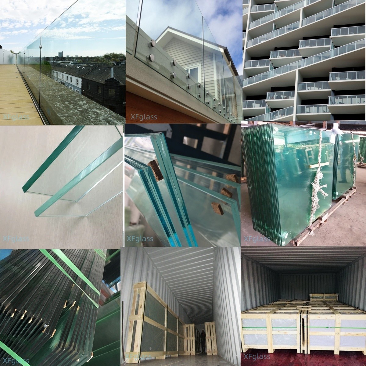 Curved Stairs Glass Railing Balcony Customized Safety Tempered Glass Railing Frameless Aluminum And Glass Railings For Decks