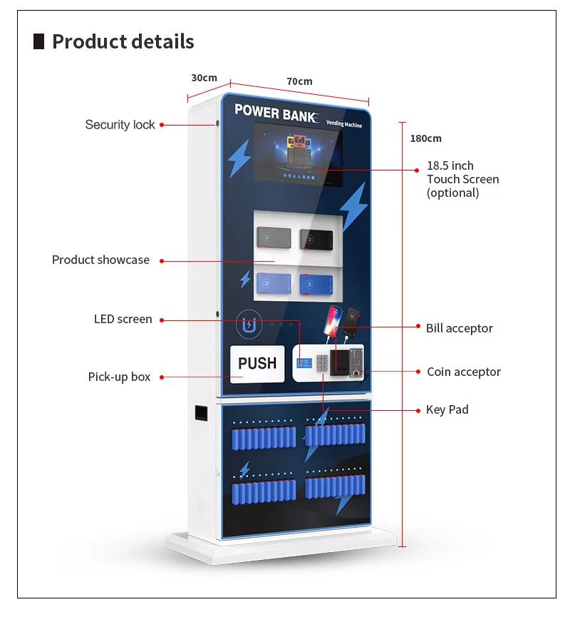 Power banks vending machine for sale Power bank rental shared power banker mobile charger auto dispenser
