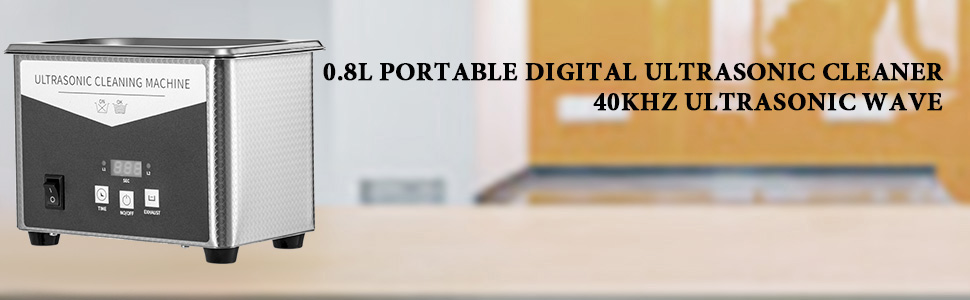 0.8L Ultrasonic Cleaning Machine 304 Stainless Steel Digital With Timer