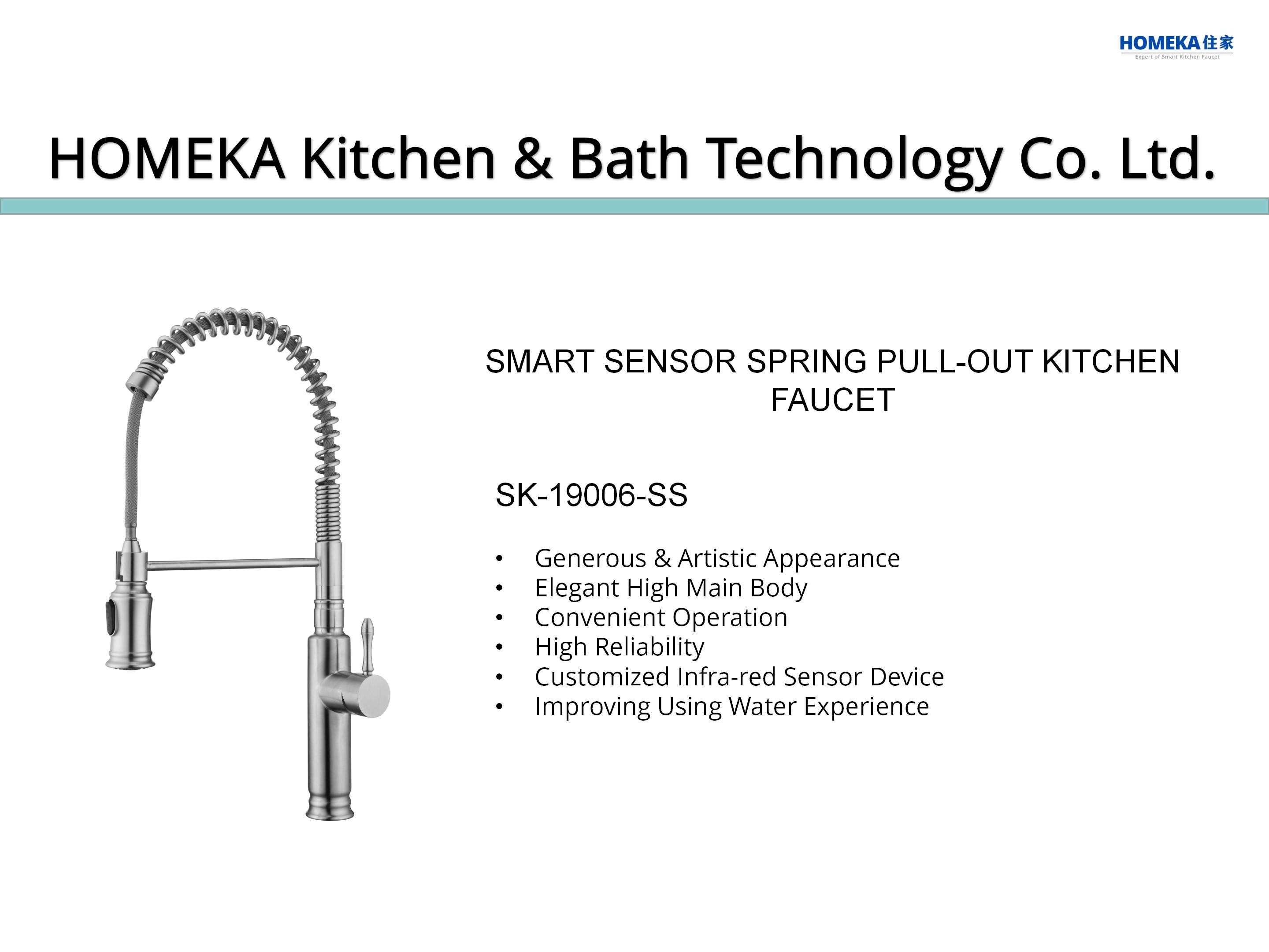 Smart Kitchen Spray Taps 18/10 Stainless Steel Kitchen Sink Faucets With Motion Sensor