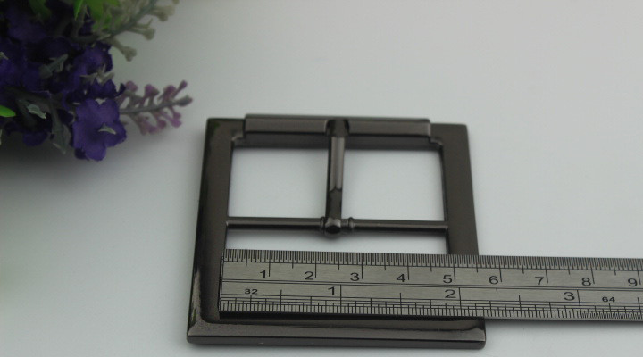 Free sample eco-friendly metal material zinc alloy 50 mm square coat pin belt buckle for women