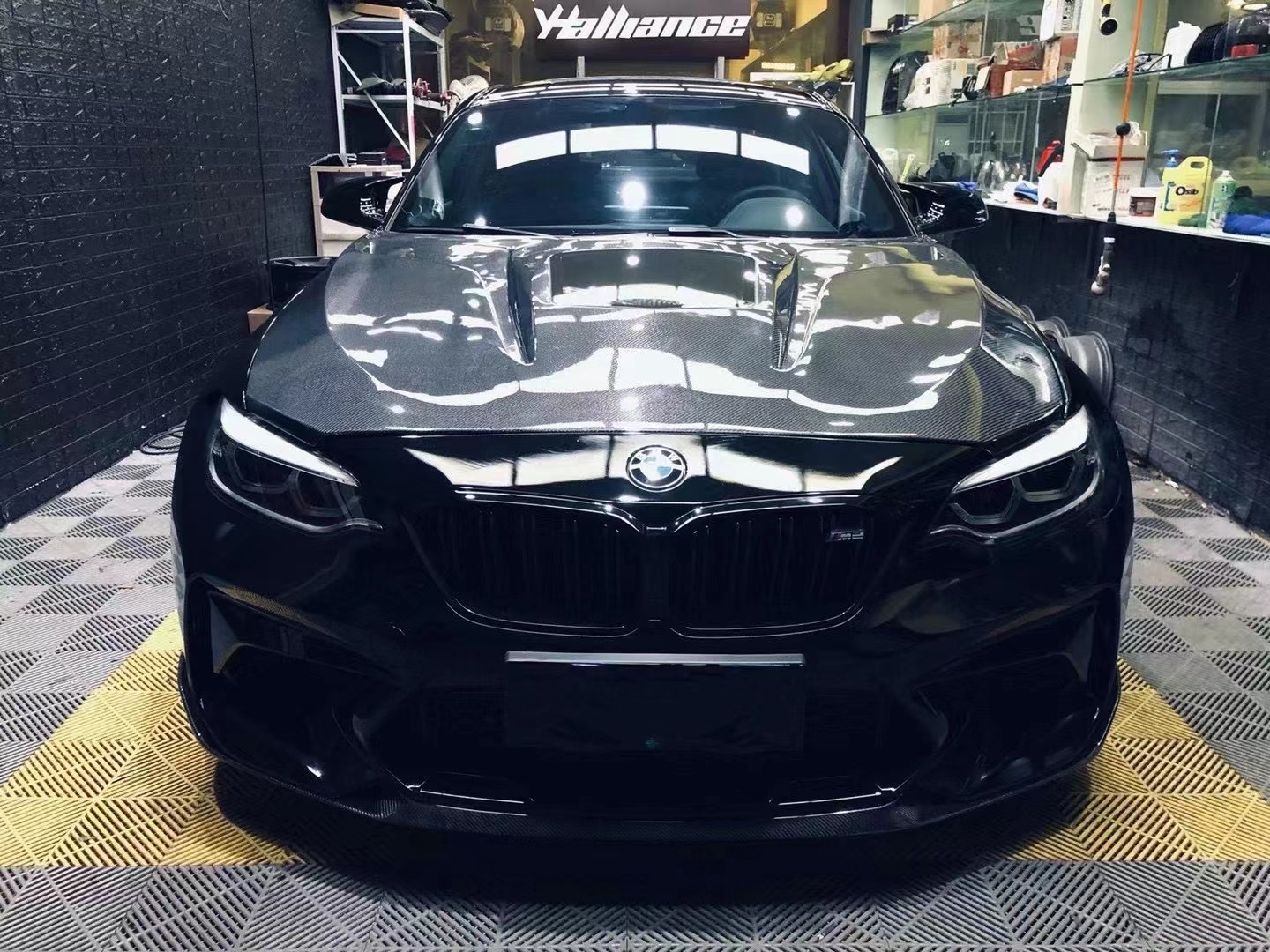 IMP Style Carbon Fiber Hood ForBMW M2 2 Series F22 F87 Carbon Fiber Engine Cover Engine Hatch Cover