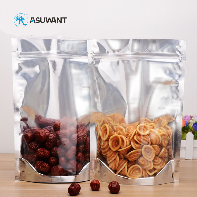 Custom Logo Stand Up Cookies Food Packaging Pouches With Zipper