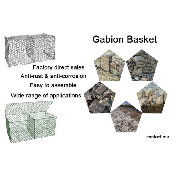 Easy Installation Woven Iron Wire Mesh Gabion Box 100mm X 80mm For Retaining Wall Construction Projects