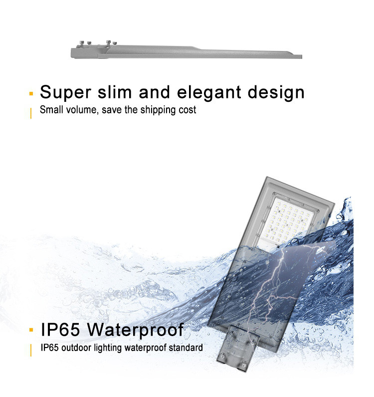 200w All In One Solar LED Street Light 14000 Lumens Radar Induction With Battery EMC