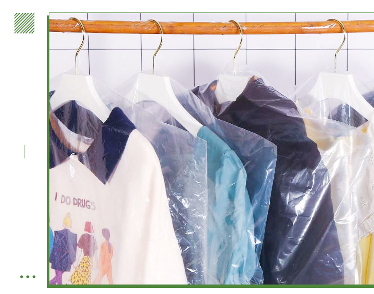 Dry Cleaning Plastic Bags for Protective Clothing Storage Dustproof and Waterproof