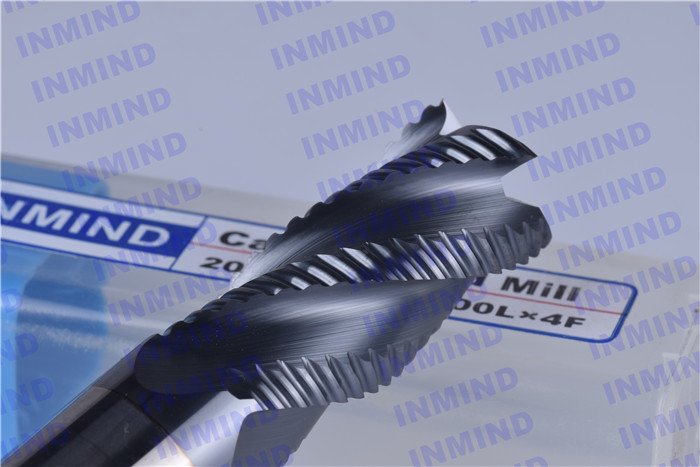 4 Flute AlTiN Coating HRC50 Roughing End Mills 0.6 - 0.8 um Grain Size