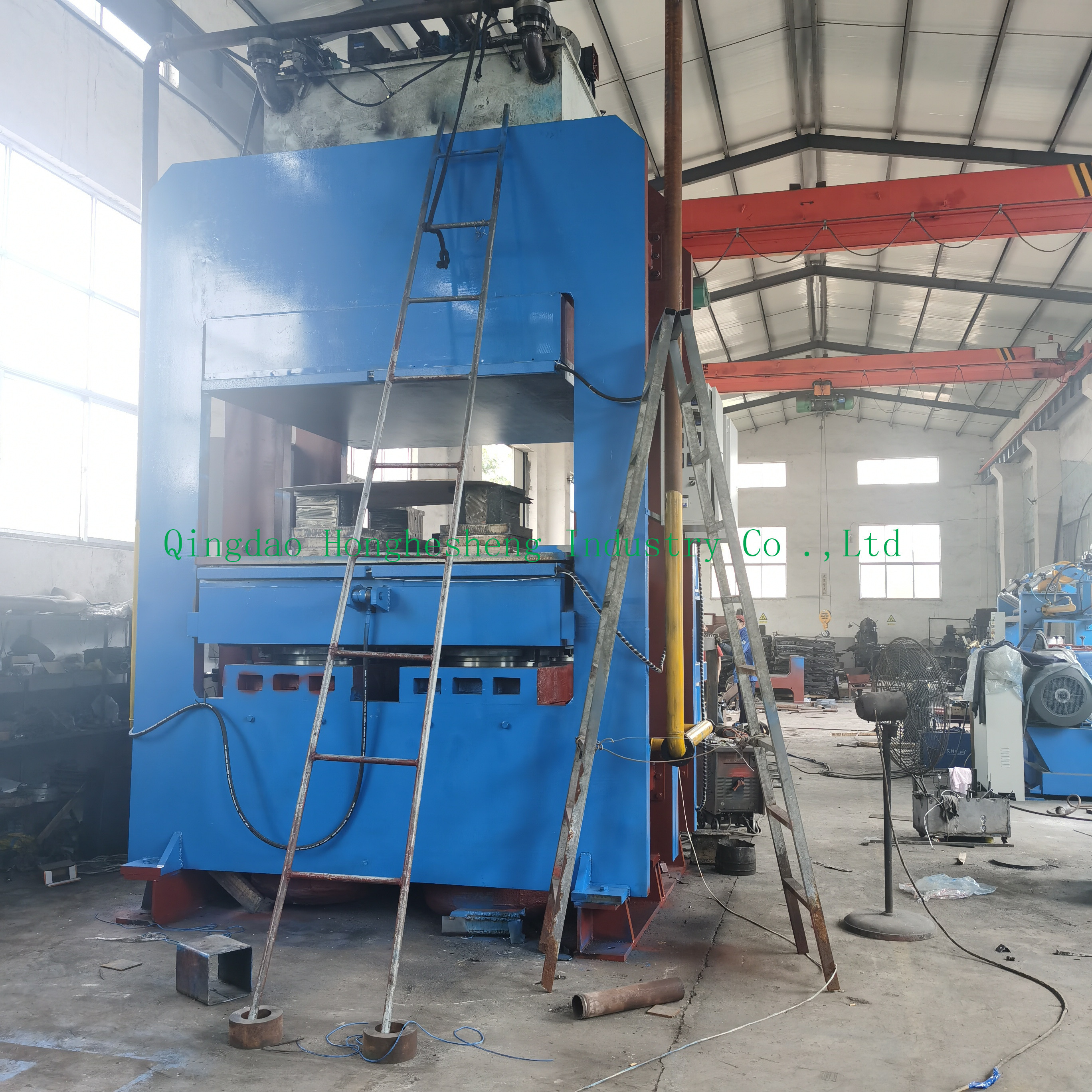 Frame Type Recycled Rubber Paver Tile Making Vulcanizing Press Machine 1500t