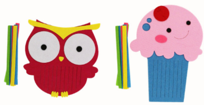kids children felt non-woven knitted work creative diy crafts kits kids hand craft knitting weaving DIY felt material