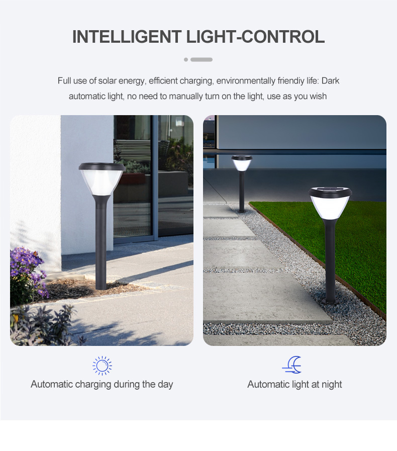 20W Lighting Control LED Solar Pathway Lights Outdoor Creative Waterproof