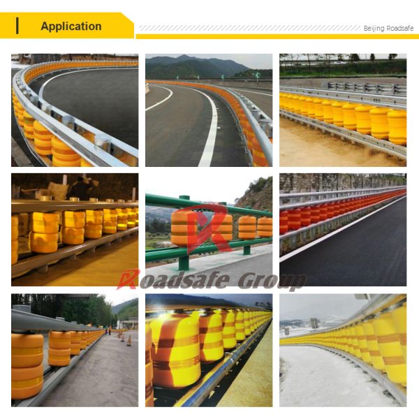EVA Material Highway Safety Rolling Barrier/Rails & Rail Guards Safety Roller Guardrail Rolling Guard Rails System