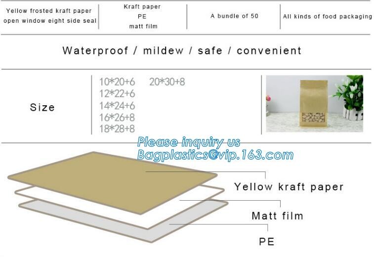 shopper carrier, pac Design Eco-friendly Plastic Bakery Bags Clear Wedding Cake Pastry Cupcake Slice Bread Packaging Bag