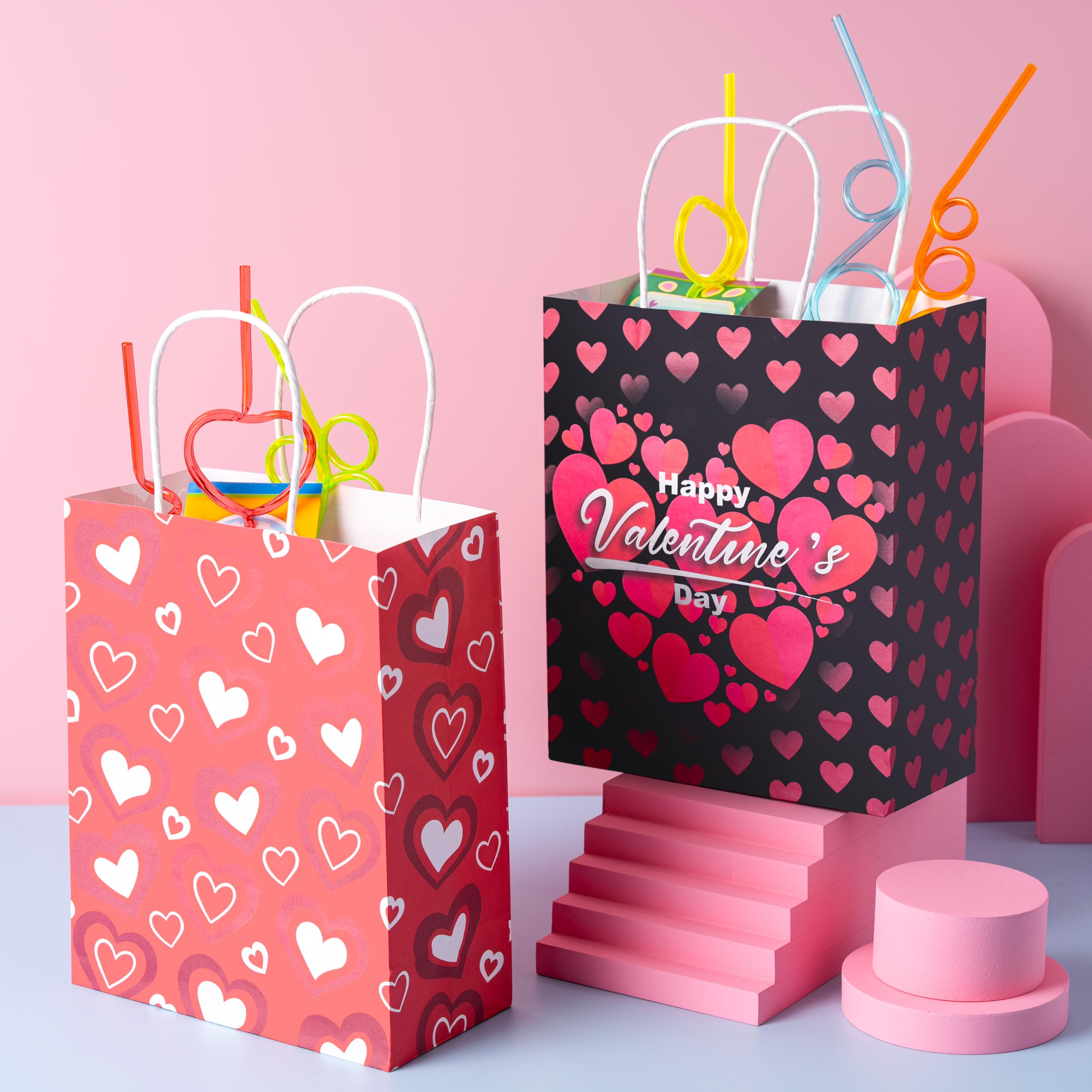 Gravure Printing Valentine's Day Festive Hand Gift Shopping Paper Bags Manufactured