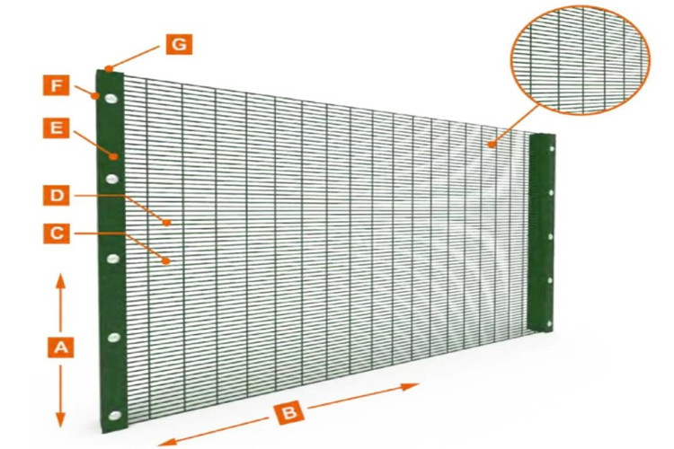 Residential Boundary 358 Anti Climb Fence High Security Prison Fencing
