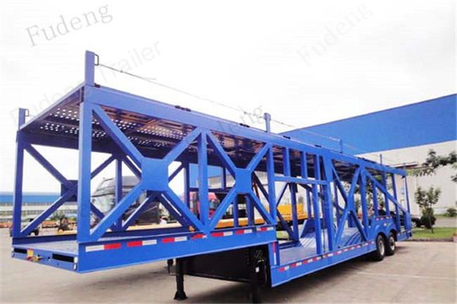Double Axles Vehicle Transport Trailer Wheelbase Dimensions 10 Cars Carry